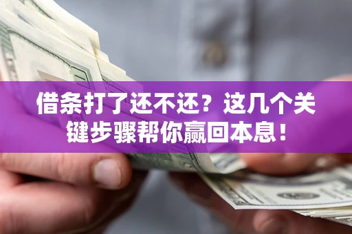 济南借条打了还不还？这几个关键步骤帮你赢回本息！