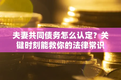 济南夫妻共同债务怎么认定？关键时刻能救你的法律常识