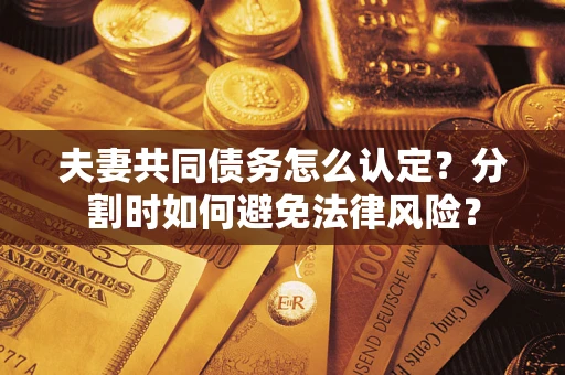 济南夫妻共同债务怎么认定？分割时如何避免法律风险？